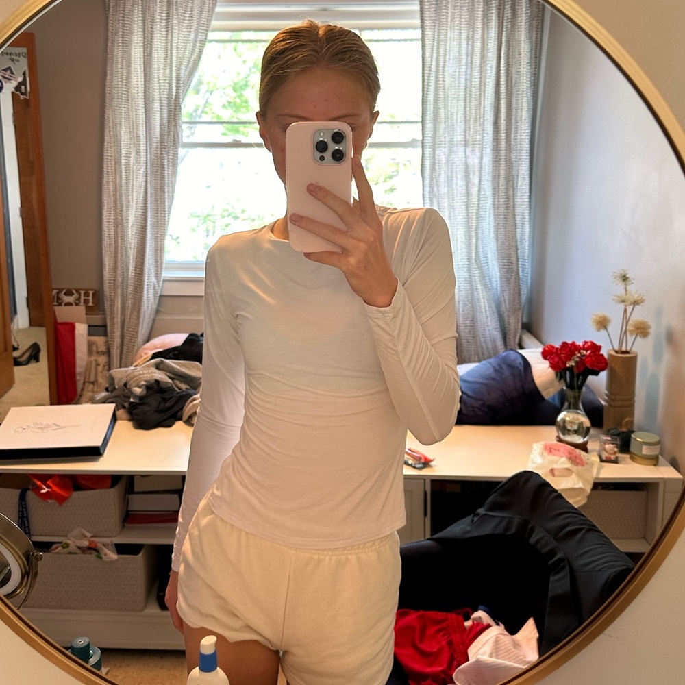 Plain white long sleeve tshirt